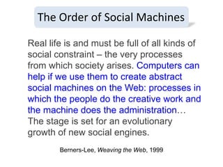 Real life is and must be full of all kinds of
social constraint – the very processes
from which society arises. Computers ...
