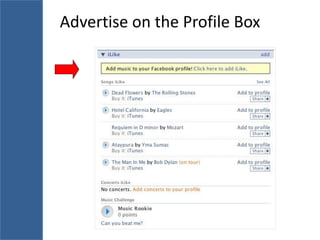 Advertise on the Profile Box
 