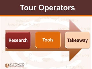 Tour Operators
Research Tools Takeaway
 