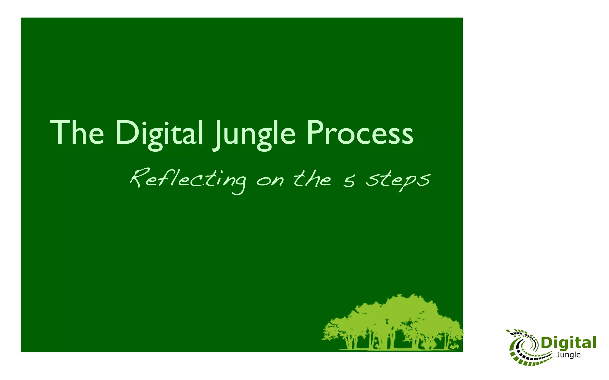 The Digital Jungle Process	

                              	

" " " "Reflecting on the 5 steps!
 