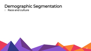 Demographic Segmentation
⏷ Race and culture
42
 