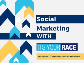 Social
Marketing
WITH
CREATE SOCIAL EXPERIENCES WORTH REPEATING
 