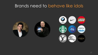 Brands need to behave like idols
21
 