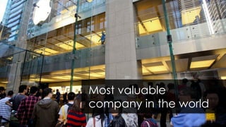Most valuable
company in the world
3
 