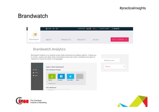 Presentation title
#practicalinsights
Brandwatch
 
