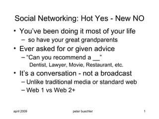 Social Networking: Hot Yes - New NO ,[object Object],[object Object],[object Object],[object Object],[object Object],[object Object],[object Object],[object Object]