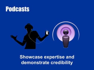 Podcasts Showcase expertise and demonstrate credibility