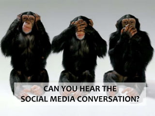 CAN YOU HEAR THE SOCIAL MEDIA CONVERSATION? 
