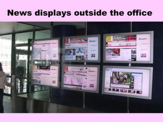 News displays outside the office 