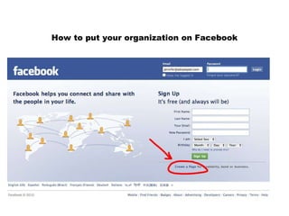 How to put your organization on Facebook 