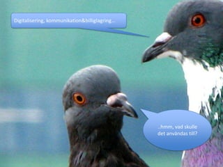..hmm, vad skulle det användas till?29Digitalisering, kommunikation & billiglagring…