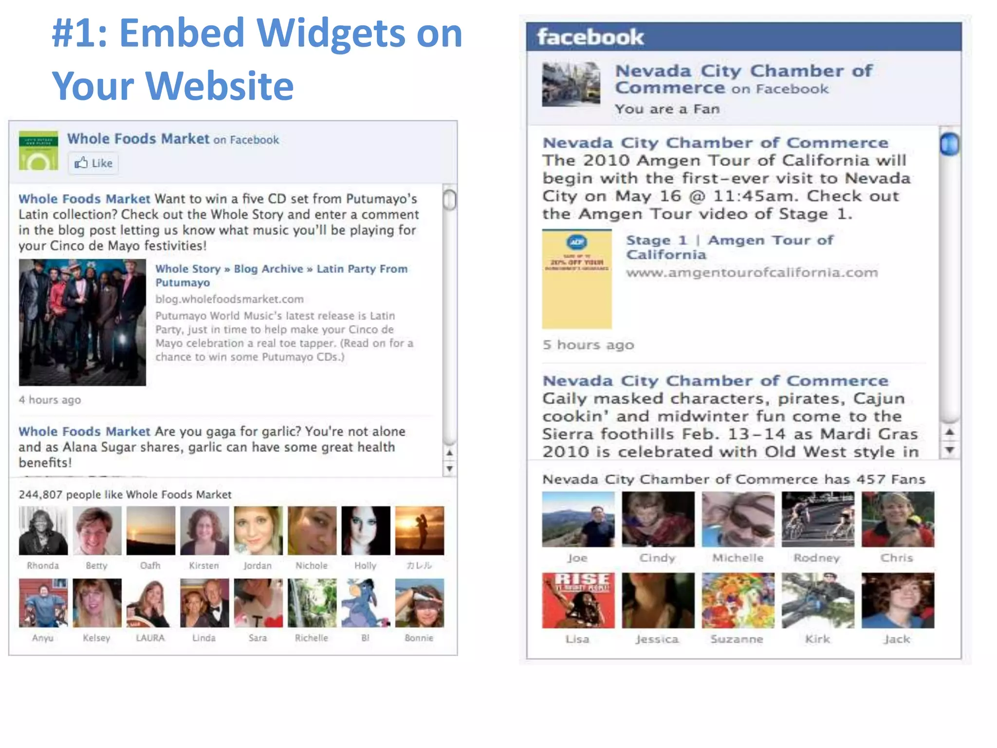 #1: Embed Widgets on Your Website