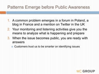 Most business issues are known about in advanceTrend #4