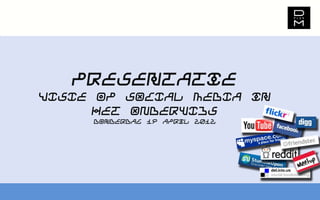 Presentatie
VISIE op SOCIAL MEDIA in het ONDERWIJS
             Donderdag 19 april 2012
 