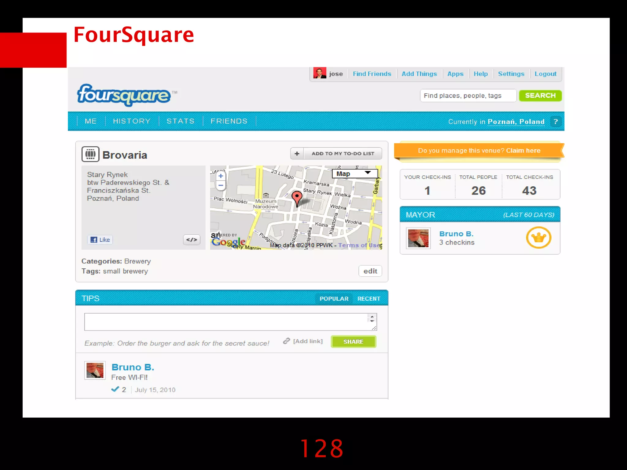 FourSquare




             128
 