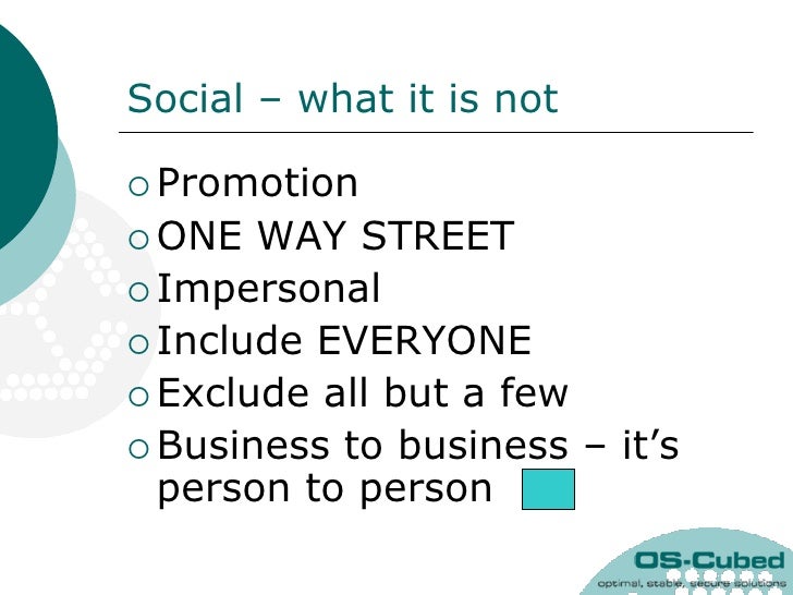 Social Media bullet points