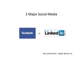 2 Major Social Media vs. Ryo Uchinomiya - Apple World, Inc. 
