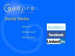Social Media What  is it? How   can I  use  it? How  does it work? 