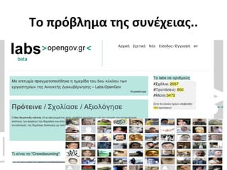 Το	
  πρόβλημα	
  της	
  συνέχειας..	
  
 