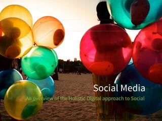 Social Media
An overview of the Holistic Digital approach to Social
 