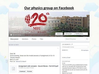 Our physics group on Facebook
 