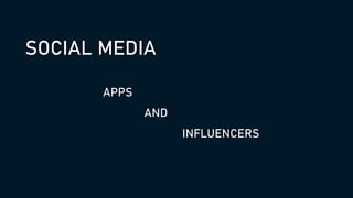 SOCIAL MEDIA
APPS
AND
INFLUENCERS
 