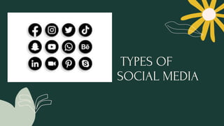 TYPES OF
SOCIAL MEDIA
 