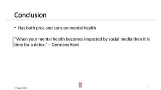 The Impact of Social Media on Health: Benefits, Risks, and Solutions | PPTX