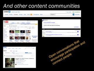And other content communities
 