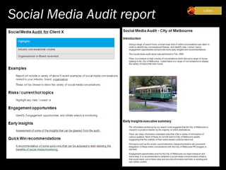Social Media Audit report
 