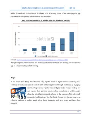 Social / Digital Media - A report on new trends in industry