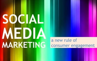 SOCIAL
MEDIA       a new rule of
MARKETING   consumer engagement
 