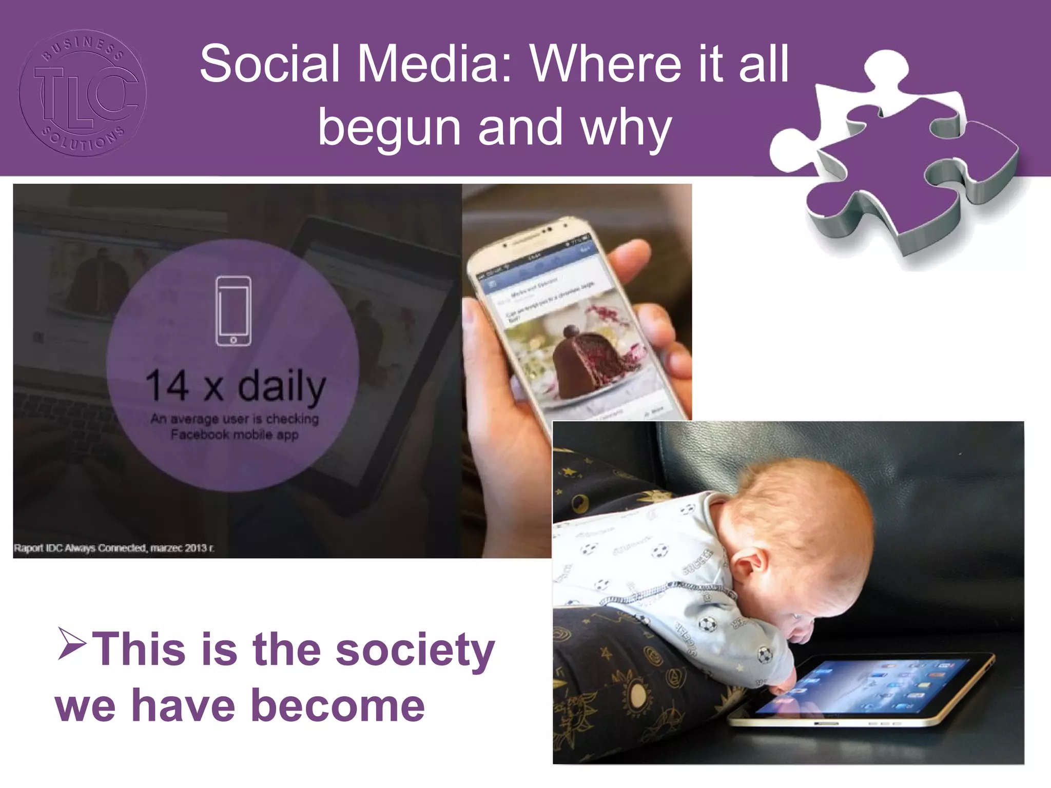Social Media: Where it all 
begun and why 
This is the society 
we have become 
 