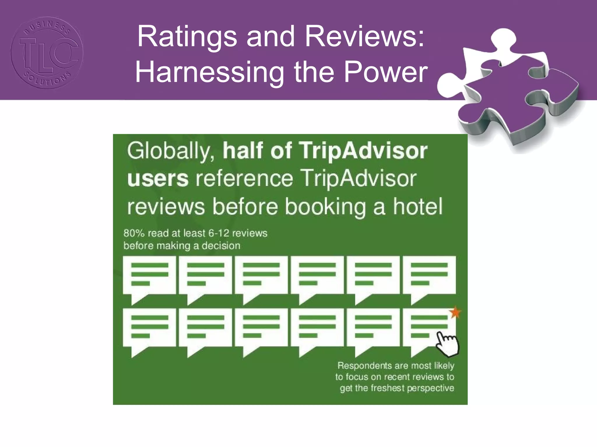 Ratings and Reviews: 
Harnessing the Power 
 