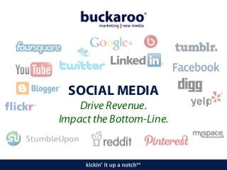 SOCIAL MEDIA
Drive Revenue.
Impact the Bottom-Line.
 