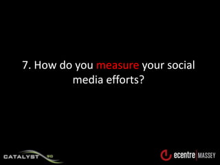 7. How do you measure your social media efforts?<br />