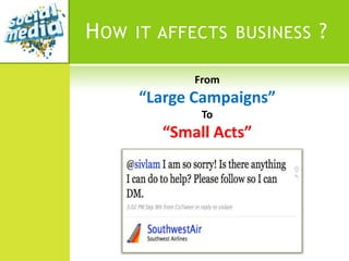 H OW   IT AFFECTS BUSINESS   ?

             From
       “Large Campaigns”
              To
         “Small Acts”
 