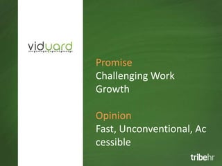 Promise
Challenging Work
Growth

Opinion
Fast, Unconventional, Ac
cessible
 