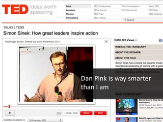 Dan Pink is way smarter
than I am
 