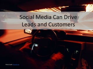Social Media Can Drive
                              Leads and Customers




  Photo Credit: PhotoDu.de
© 2010 Mary Ellen Merrigan                     www.merrigangroup.com
 