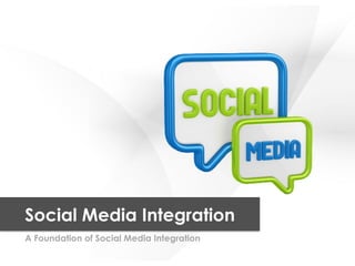 Social Media Integration	
A Foundation of Social Media Integration	
 