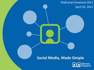 PodCamp Cleveland 2011 April 30, 2011 Social Media, Made Simple 