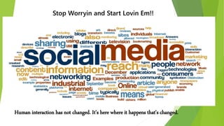 Stop Worryin and Start Lovin Em!!
Human interaction has not changed. It’s here where it happens that’s changed.
 