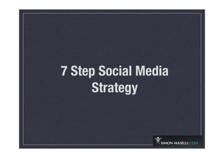 7 Step Social Media
Strategy
 