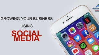 GROWING YOUR BUSINESS
USING
SOCIAL
MEDIA
 
