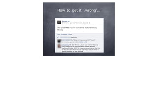 How to get it ‘wrong’...
 