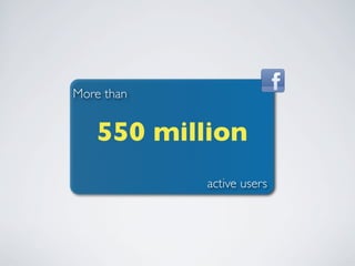 More than


   550 million
            active users
 