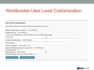 Wordbooker User Level Customization