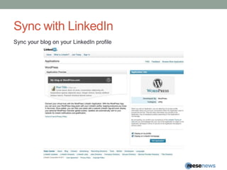 Sync with LinkedInSync your blog on your LinkedIn profile
