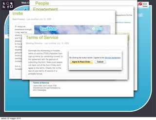 Web Communication and Social Media - Media design 03


                   Interaction
                                                      http://developer.yahoo.com/ypatterns/social/
                 design patterns




sabato 22 maggio 2010
 